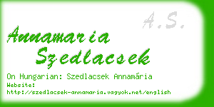 annamaria szedlacsek business card